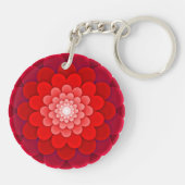 Porte-clés Rouge Floral Mandala-58566 (Dos)
