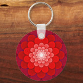 Porte-clés Rouge Floral Mandala-58566 (Recto)