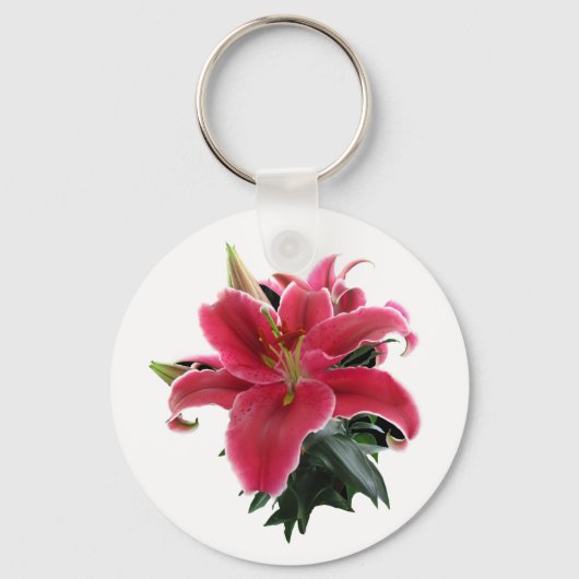 PORTE-CLÉS ROUGE LILY-PORTE - CLÉ (Recto)