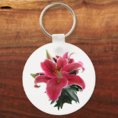 PORTE-CLÉS ROUGE LILY-PORTE - CLÉ (Recto)