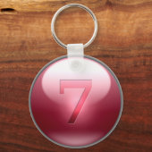 Porte-clés Rouge Lucky 7 (Recto)
