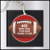 Porte-clés Rouge, Noir, Blanc, Porte - clés de football perso