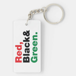 Porte-clés Rouge, Noir et Vert.