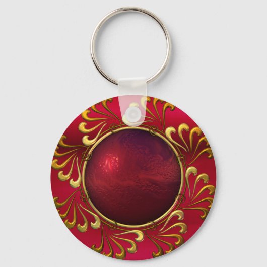 Porte-clés Rouge Or Bijou (Recto)
