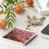 Porte-clés Rouge Orange Chute Feuillage Automne Feuilles Natu (Côté)