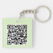 Porte-clés Rouge Panda Lotus Fleurs henné code QR (Dos)