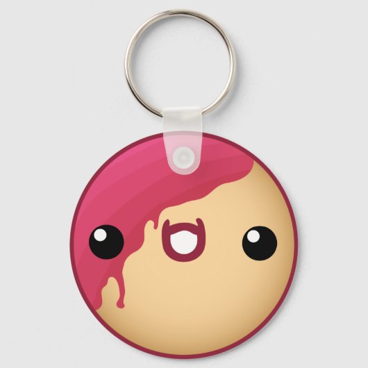 Porte-clés Rouge Porte - clé de Donut (Recto)