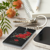 Porte-clés rouge romantique (Devant droit)
