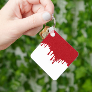 Porte-clés rouge tomate goutte à goutte – Édition