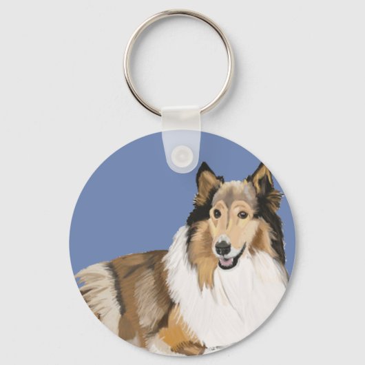 Porte-clés Rough Collie (Recto)