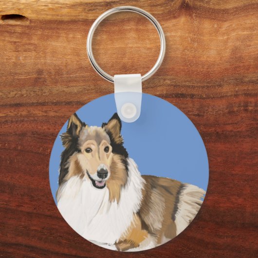 Porte-clés Rough Collie (Verso)