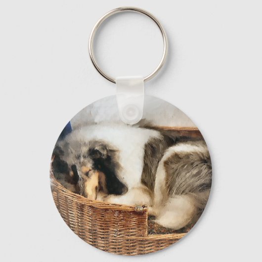 Porte-clés Rough Collie Art Don (Recto)
