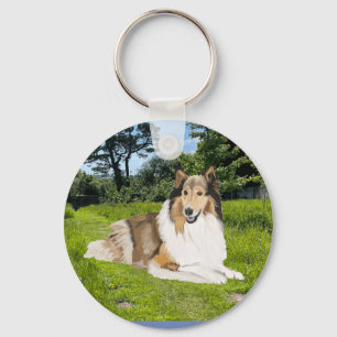 Porte-clés Rough Collie Porte - clé