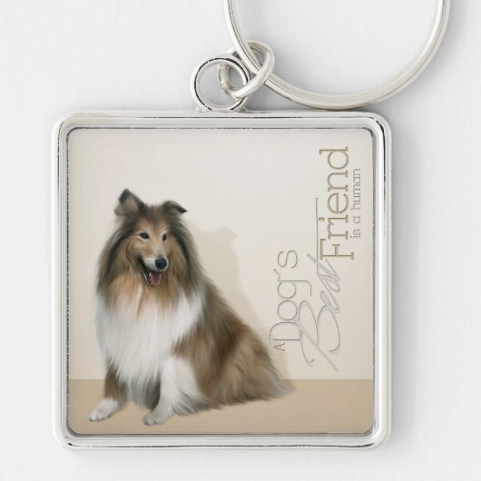 Porte-clés Rough Collie Porte - clé (Devant)