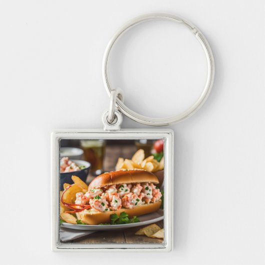 Porte-clés Rouleau de homard et frites (Devant)