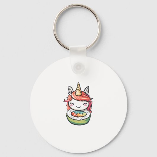 Porte-clés Rouleau de Sushi Licorne (1) (Recto)