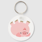 Porte-clés Roulement mignon sur le cochon de dessin (Recto)
