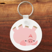 Porte-clés Roulement mignon sur le cochon de dessin (Recto)