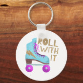 Porte-clés ROULER AVEC | 80's Retro Roller Skate (Recto)