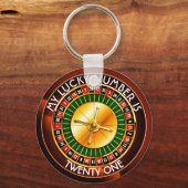 Porte-clés Roulette Casino Roulette Avec Votre Chance Numéro (Recto)