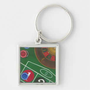 Porte-clés Roulette Table avec puces et roue