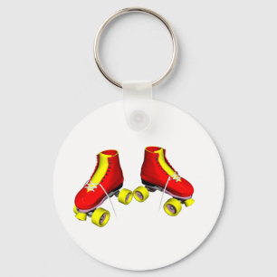 Porte-clés roulettes roux
