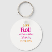 Porte-clés Roulons heureux 10e anniversaire ajouter nom retro (Verso)