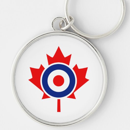 Porte-clés Roundel canadien de feuille d'érable (Devant)