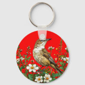 Porte-clés roussserolle effarvatte oiseau (Verso)