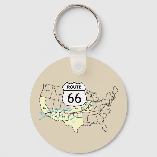 Porte-clés Route 66 (Recto)