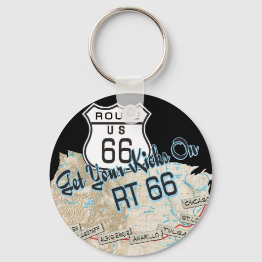 Porte-clés route 66 cadeaux (Recto)