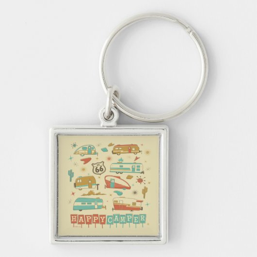 Porte-clés Route 66 Happy Camper (Devant)
