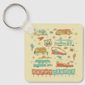 Porte-clés Route 66 Happy Camper (Recto)