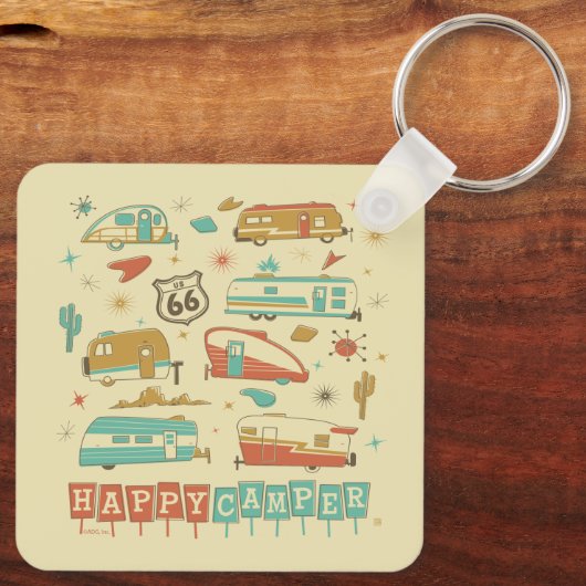 Porte-clés Route 66 Happy Camper (Verso)