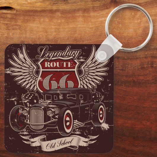 Porte-clés Route 66 Rétro (Verso)
