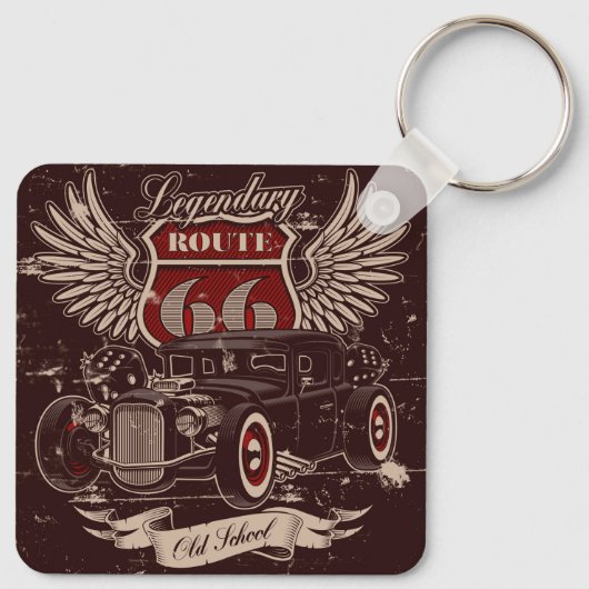 Porte-clés Route 66 Rétro (Dos)