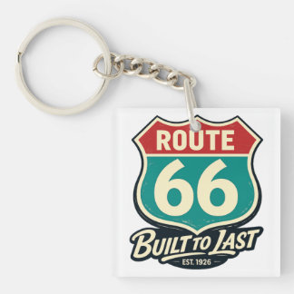 Porte-clés Route 66 Vintage Construite Pour Durer