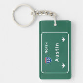 Porte-clés Route d'autoroute d'autoroute nationale de tx (Devant)