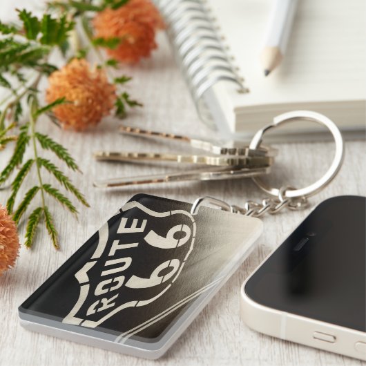 Porte-clés Route de mère, itinéraire 66 (Devant droit)