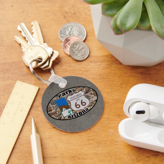 Porte-clés Route historique US 66~Parks, Arizona (Bureau)