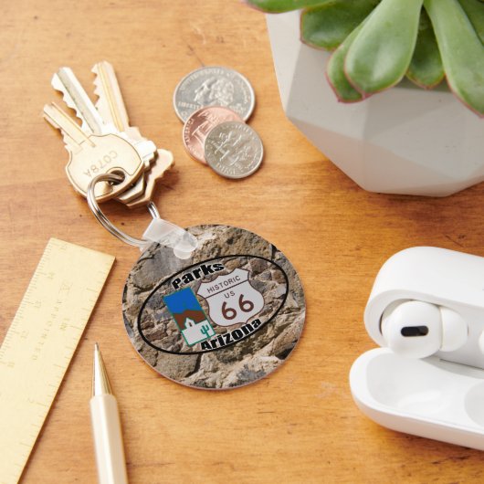 Porte-clés Route historique US 66~Parks, Arizona (Bureau)