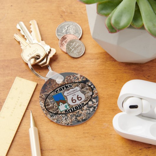 Porte-clés Route historique US 66~Parks, Arizona (Bureau)