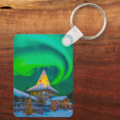 Porte-clés Rovaniemi, Finland - Magic Aurora Classic (Verso)