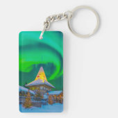 Porte-clés Rovaniemi, Finlande - Magic Aurora Slim (Dos)