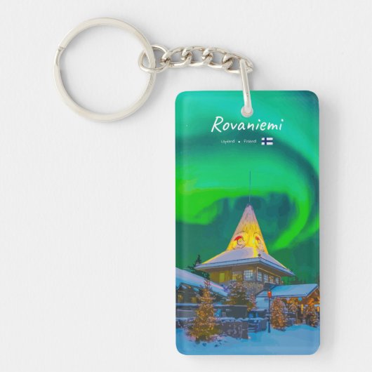 Porte-clés Rovaniemi, Finlande - Magic Aurora Slim (Devant)