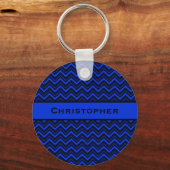 Porte-clés Royal Blue et Black (Recto)