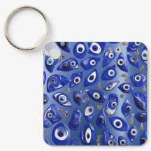 Royal Blue Evil Charme oeil personnalisé QR Code