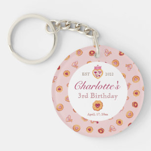Porte-clés Royal Crown Tea Party Motif rose Anniversaire Phot