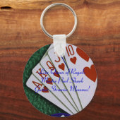 Porte-clés Royal Flush Queen Porte - clé (Recto)