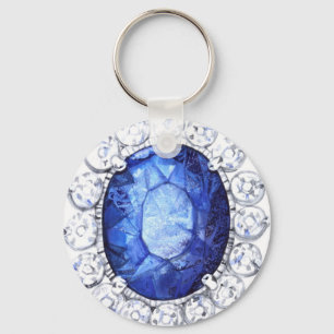 Porte-clés Royal Sapphire Original Watercolor